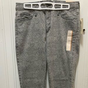 Snake skin print jeans